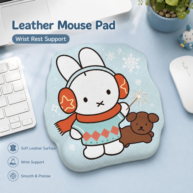 Anime Miffy Leather Mouse Pad  - đánh giá và giá Leather Desk Pad